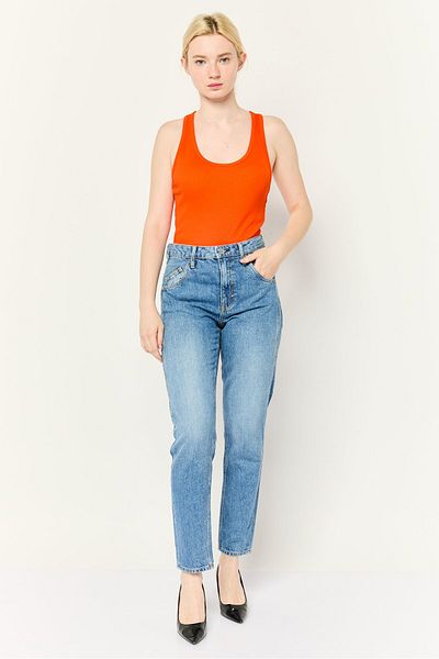 Esprit Women Classic Fit Washed Non-stretchable Retro Jeans, Blue