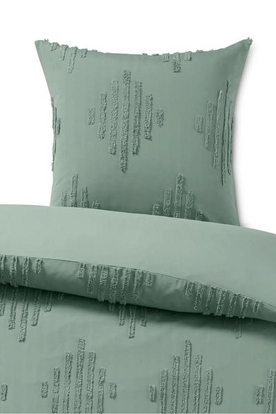 Tchibo Double Textured Duvet Set 160 x 210 cm, Green