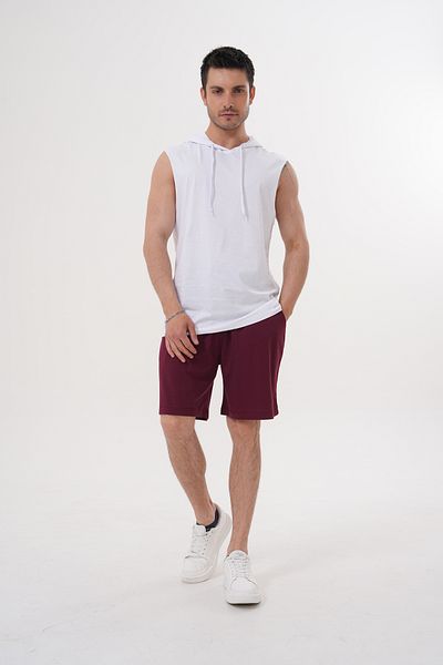 ACTIVE MODA -Men's Smoke Color Sports Athlete- Shorts Suit 2-Piece Cotton Fabric Large Size