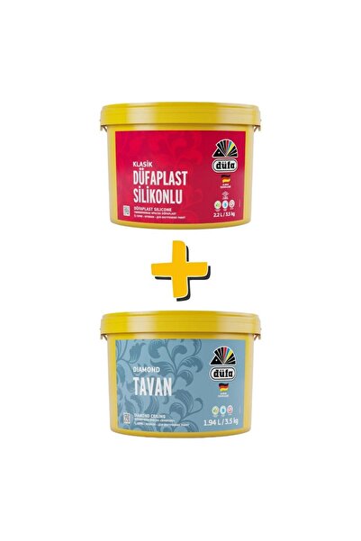 Düfa Klasik Düfaplast Silikonlu İç Cephe 6070 Fıstık 2.2 l + Diamond Tavan Boyası 3.5 Kg