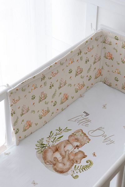 Tuğba Kuğu Baby Sleeping Bed and Sheet Sleeping Set - Mom and Baby Bear Series