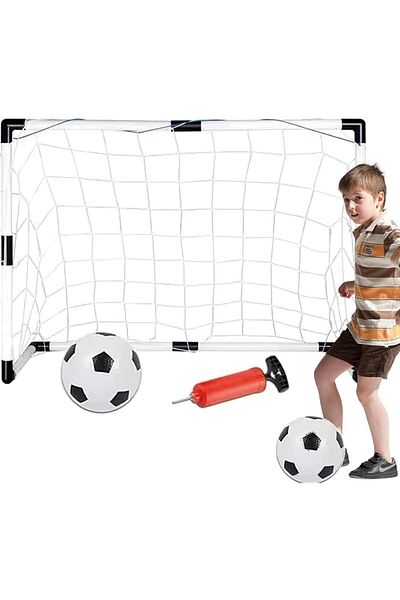 Yelajoy 4-PieceFootball Goals Net,Portable Mini Soccer Sports, For Indoor Outdoor Garden Set 122x65x48cm