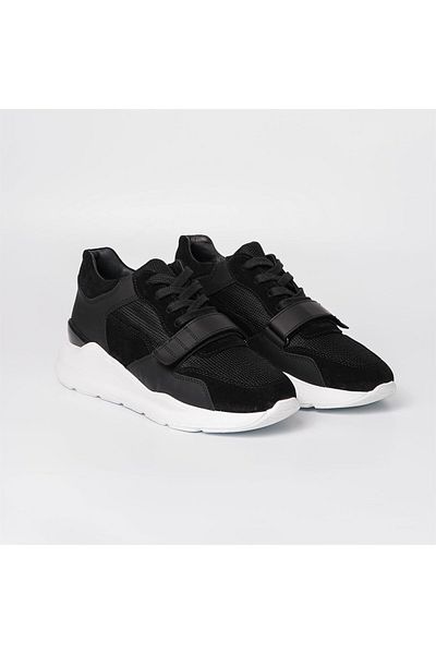 TETRİ Mosca Model Genuine Leather Men's Black Casual Shoes - Men's Daily Black Leather Shoes