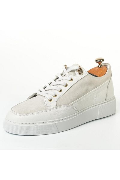 TETRİ Servillius Model Genuine Leather Men's White Casual Shoes