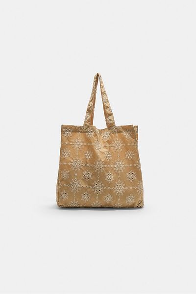 Stradivarius Embroidered fabric bag