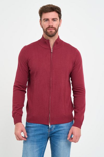 Kenvelo Pulover barbat cu fermoar de culoare uniforma