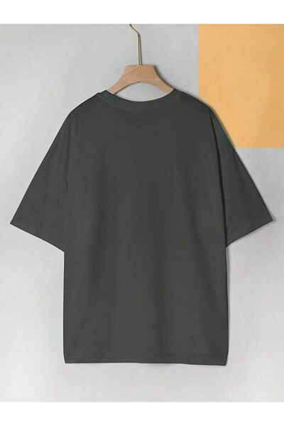 trendgar tricou oversize cu imprimeu fume cherry