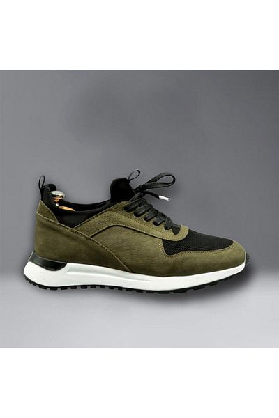 TETRİ Cachi Model Genuine Leather Khaki Men's Sneaker