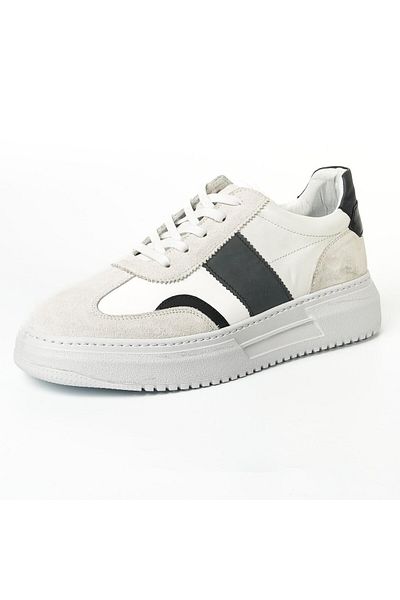 TETRİ Missouri Model Genuine Leather Handmade Men's White Sneakers