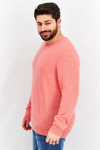 Club Room Men Crew Neck Knitted Long Sleeve Sweaters, Pink