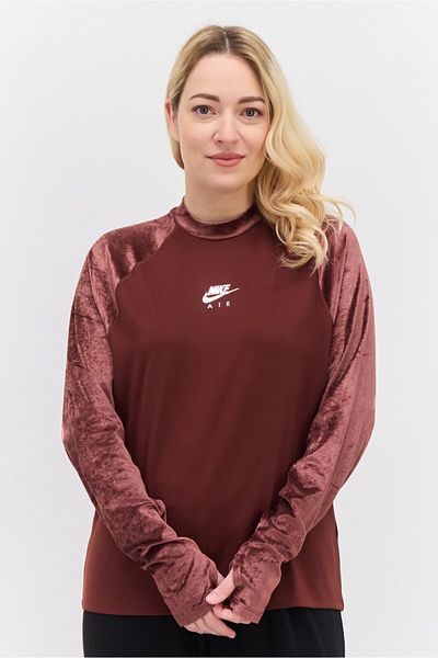 Nike Women Sportswear Fit Long Sleeves Training Top, Brown