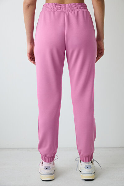 Penti Pembe Yüksek Bel Lastikli Paça Cepli Silky Touch Eşofman Altı