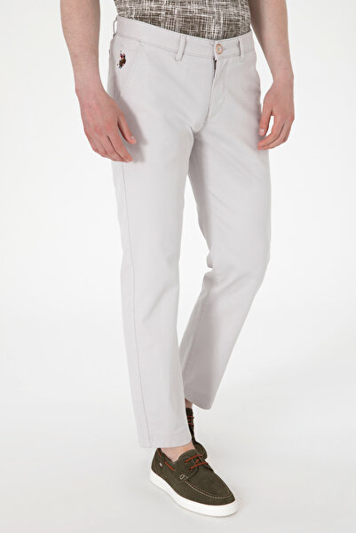 U.S. Polo Assn. Erkek Açık Gri Kanvas / Chino Pantolon 50299181-VR001