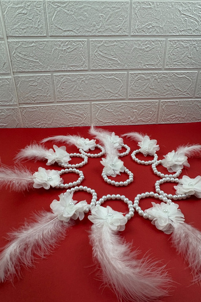 AZREN STORE Beyaz Nedime Bilekliği, Bride To Be, Söz ,nişan, Kına, Eğlence, D...
