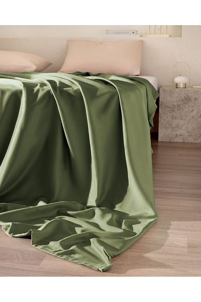 Madame Coco Παπλωματοθήκη Ciel King Size 100% Cotton Satin - Khaki
