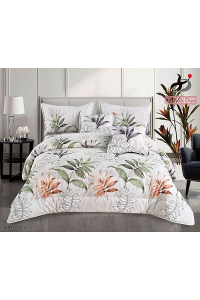 XI DUO Summer printed double quilt set, 6 pieces, 230 x 250 cm