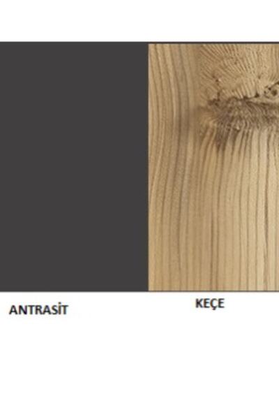 Montessori 40x90 cm Antrasit Renk Duvara Monte Katlanır Masa