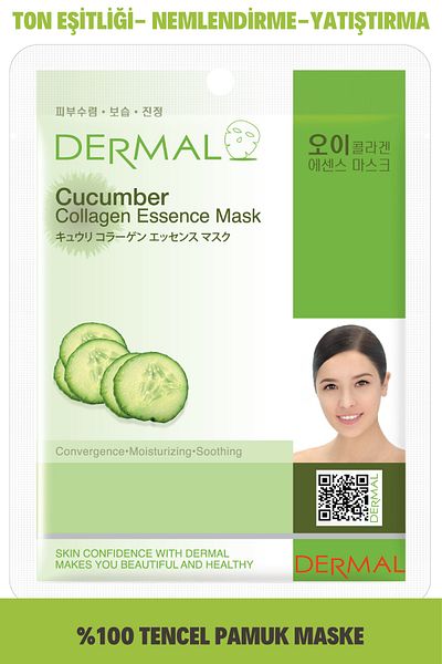 Dermal 2 Pieces Moisturizing and Smoothing Cucumber Collagen Mask Set
