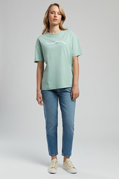 Lee Cooper Wave Women's 100% Cotton O-Neck T-Shirt Mint