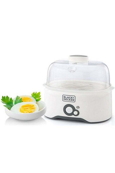 Black&Decker Egg Cooker With 6-egg Rack, 2 Poaching Pans, Dry Boil Protection, Auto Shutoff - Eg200-b5