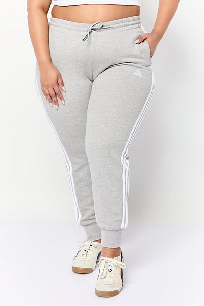 adidas Women Plus Size Drawstring Outdoor Sweatpants, Grey