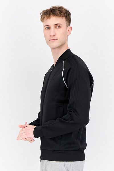 adidas Men Sportswear Fit Long Sleeve Training Jackets, Black