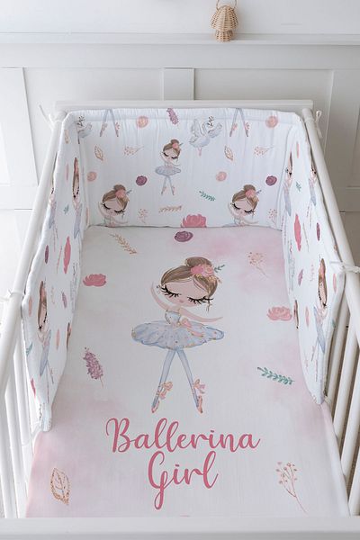Tuğba Kuğu Baby Bedside and Sleep Set - White Tutu and Ballerina Iconic Series
