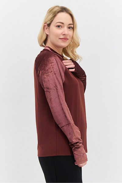 Nike Women Sportswear Fit Long Sleeves Training Top, Brown