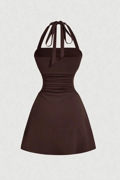 World Fashion Trends Μίνι φόρεμα Halter Neck Gathered Waist JT5064