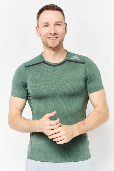 adidas Men Sportswear Fit Short Sleeve Training T-Shirt, Green Oxide