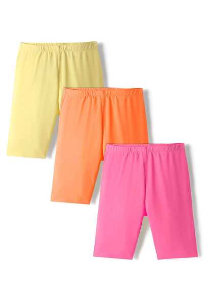 Primo Gino Primo Gino Cotton Elastane Knit Knee Length Solid Cycling Shorts P...