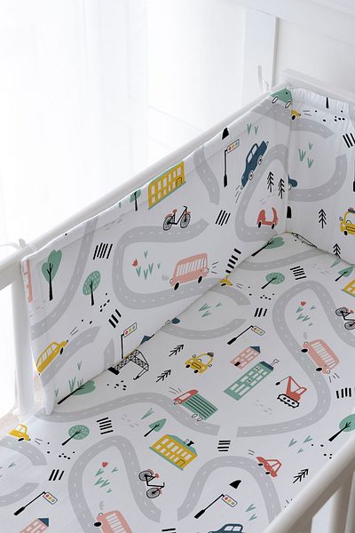 Tuğba Kuğu Baby Sleeping Set - Bedside Iconic Series with Protective and Printed Sheets