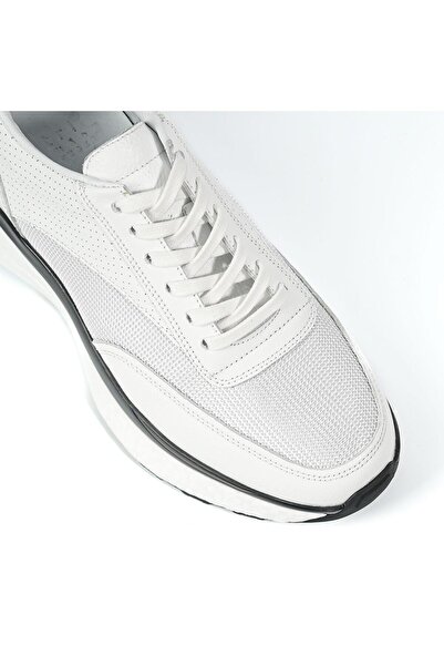 TETRİ George Model Hakiki Deri El Yapımı Erkek Beyaz Sneaker