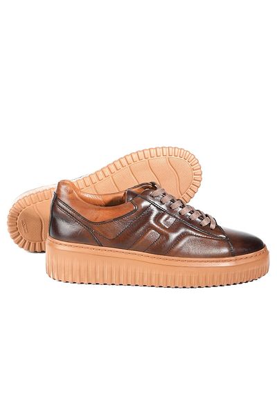 TETRİ Dantes Model Genuine Leather Handmade Men's Brown Casual Sneaker