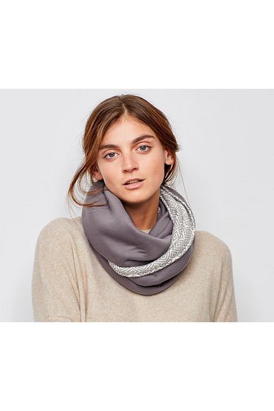 Tchibo Knitting Polar Shawl, Grey Multi