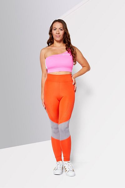 Palm Angels Women Asymmetrical Neck Sleeveless Brand Logo Top, Pink