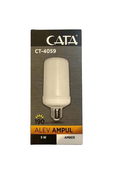 Cata CT-4059 5W Alev Efektli LED Ampul E27 Duy Amber Renk Dekoratif Aydınlatma 3 Fonksiyonlu