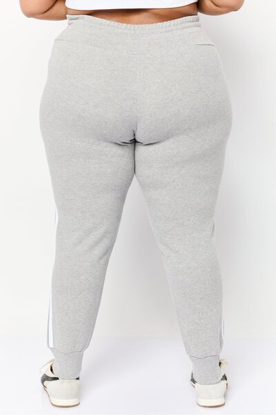 adidas Women Plus Size Drawstring Outdoor Sweatpants, Grey