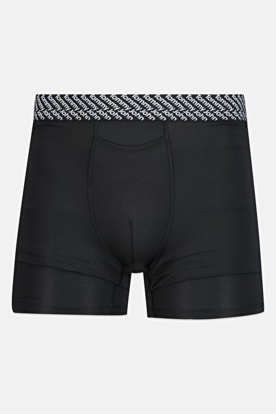 Tommy John Men 2 Pieces 8 inseam Brand Logo Boxer Briefs, Black