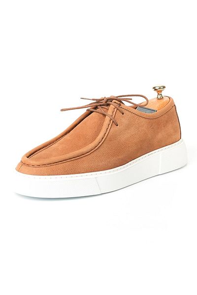 TETRİ Alviso Longo Model Genuine Leather Men's Tan Casual Shoes