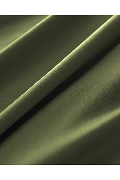 Madame Coco Ciel King Size 100% Cotton Satin Duvet Cover - Khaki