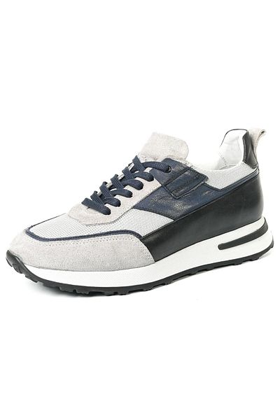 TETRİ Namito Model Genuine Leather Men's Dark Blue Snekaer