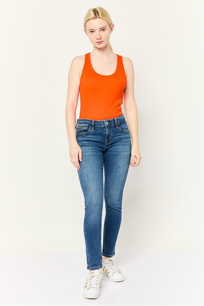 Esprit Women Skinny Fit Washed Stretchable Denim Jeans, Blue
