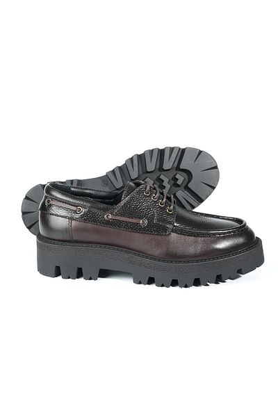 TETRİ Pantofi casual maro pentru bărbați, model Ortega, din piele naturală