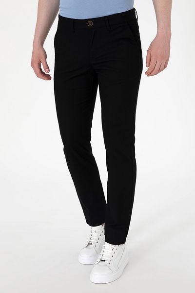 U.S. Polo Assn. Men's Black Canvas Trousers 50299191-Vr046