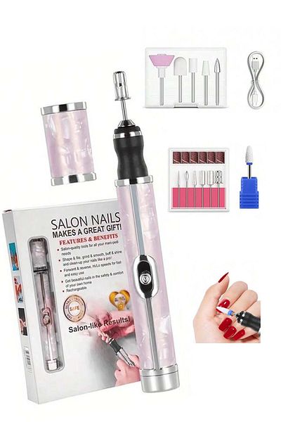 Charmer princesses Wireless Charging 12 Piece 4 Speed Nail File Set for Manicure Pedicure Prosthetic Nail Foot Callus 2025 Season