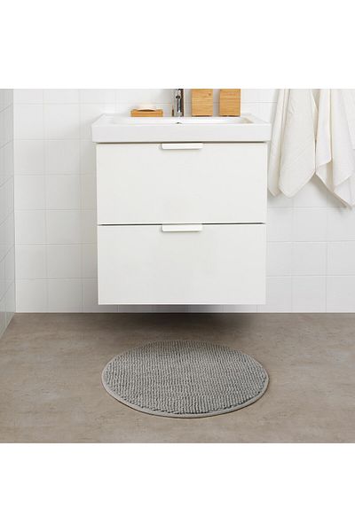 IKEA TOFTBO Bath Mat, grey-white m lange, 55 cm