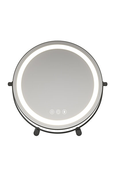 ETG مرآة زينة 30 سم مع أضواء، مرآة مكياج LED، مرآة مستديرة مع إضاءة