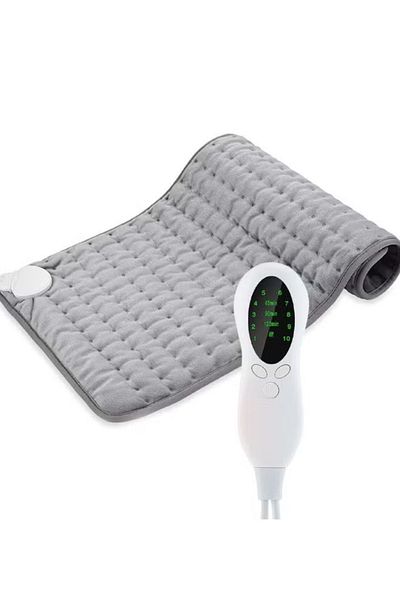 Primo Plus Electric Heating Pad for Back, Neck and Shoulder Pain Relief - Physical Therapy Pad with 10 Heat Levels and 4 Modes