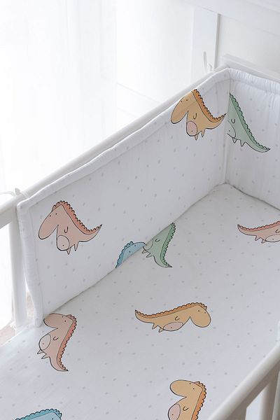 Tuğba Kuğu İconic Series Dinosaurs Baby Head Sleeping Set Protective and Printed Sheet